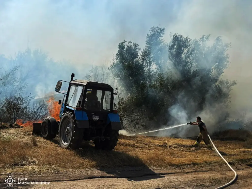 На Миколаївщині рятувальники загасили 23 пожежі: від квартир і авто до гектарів сухостою