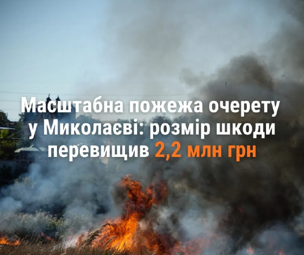 У Миколаєві згорів очерет біля Інгулу: збитки перевищили 2 мільйони гривень