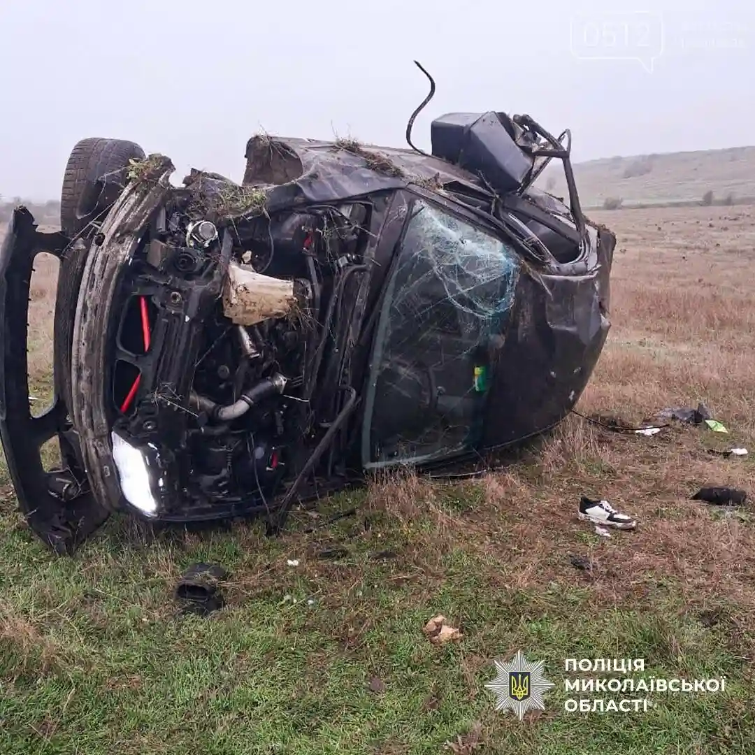 На автодорозі між Дмитрівкою та Марківкою перекинувся BMW, травмовано двох людей