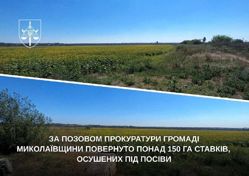 Суд повернув громаді понад 150 гектарів осушених ставків на Миколаївщині