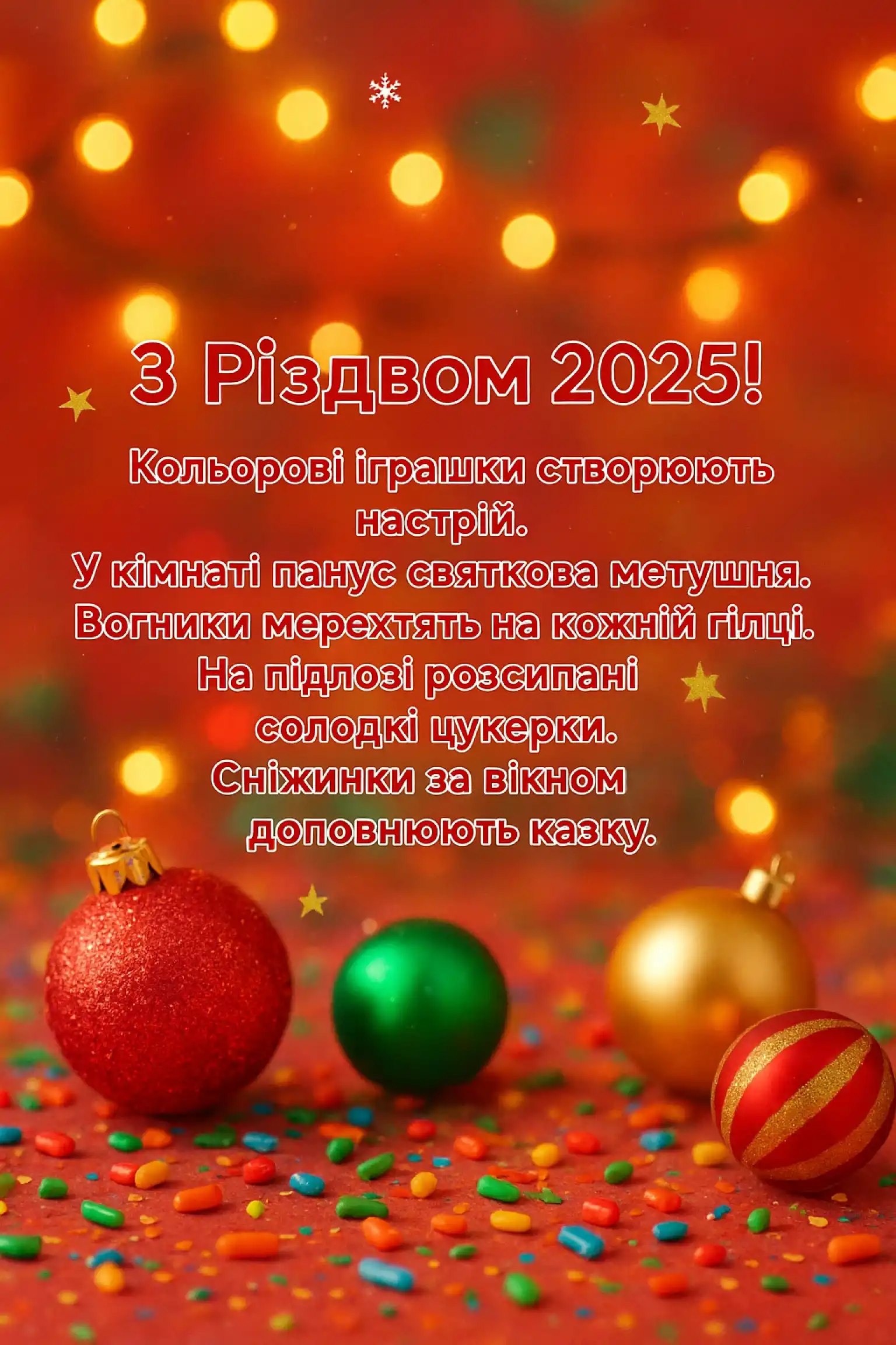 Привітання з різдвом 2025