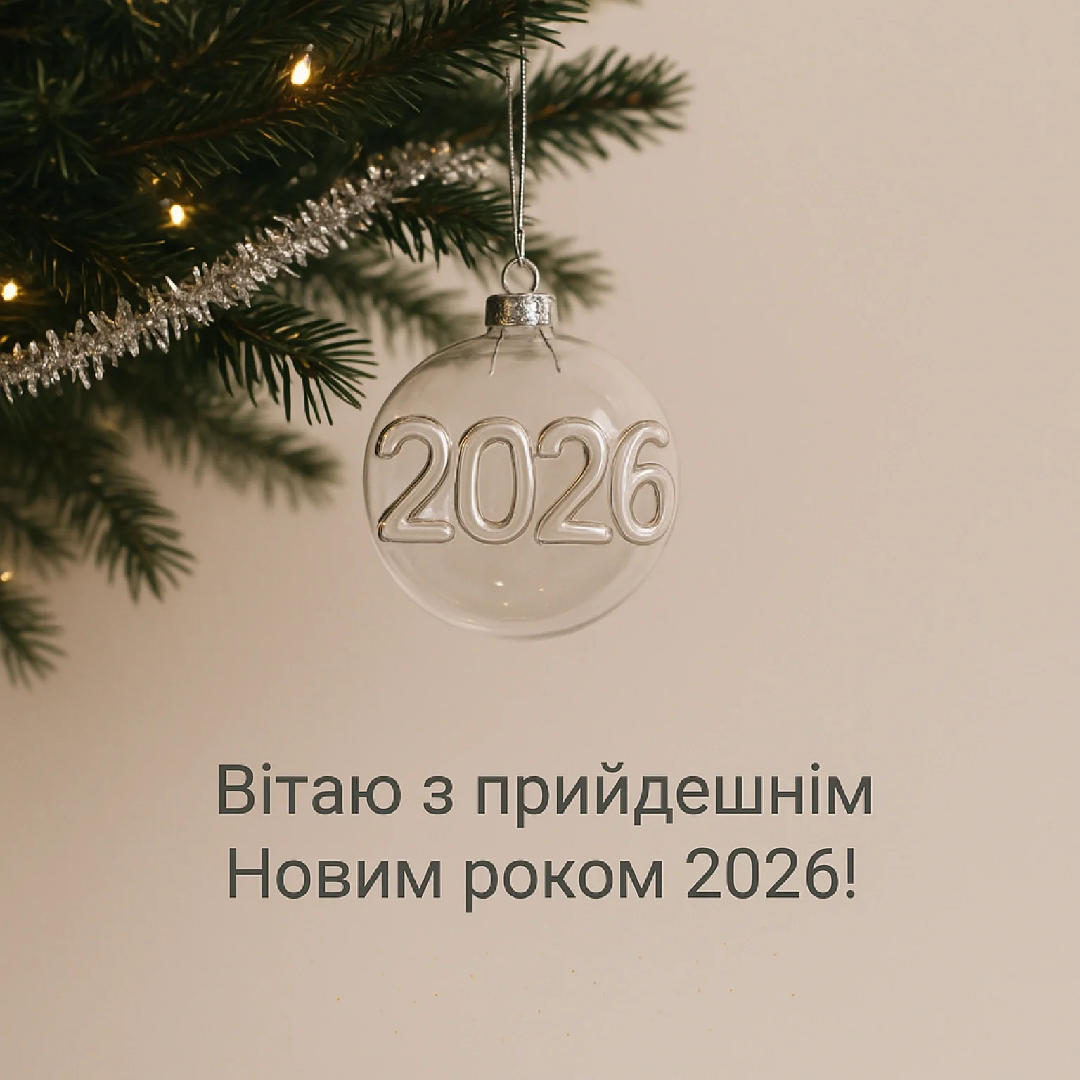 Привітання з прийдешнім новим роком 2026
