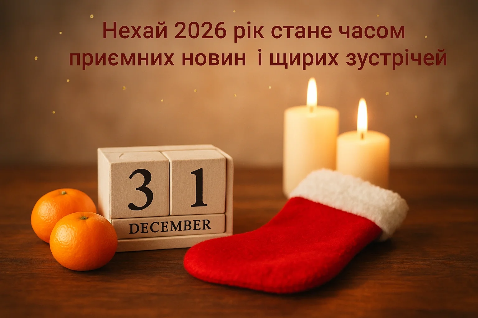 Привітання з прийдешнім новим роком 2026