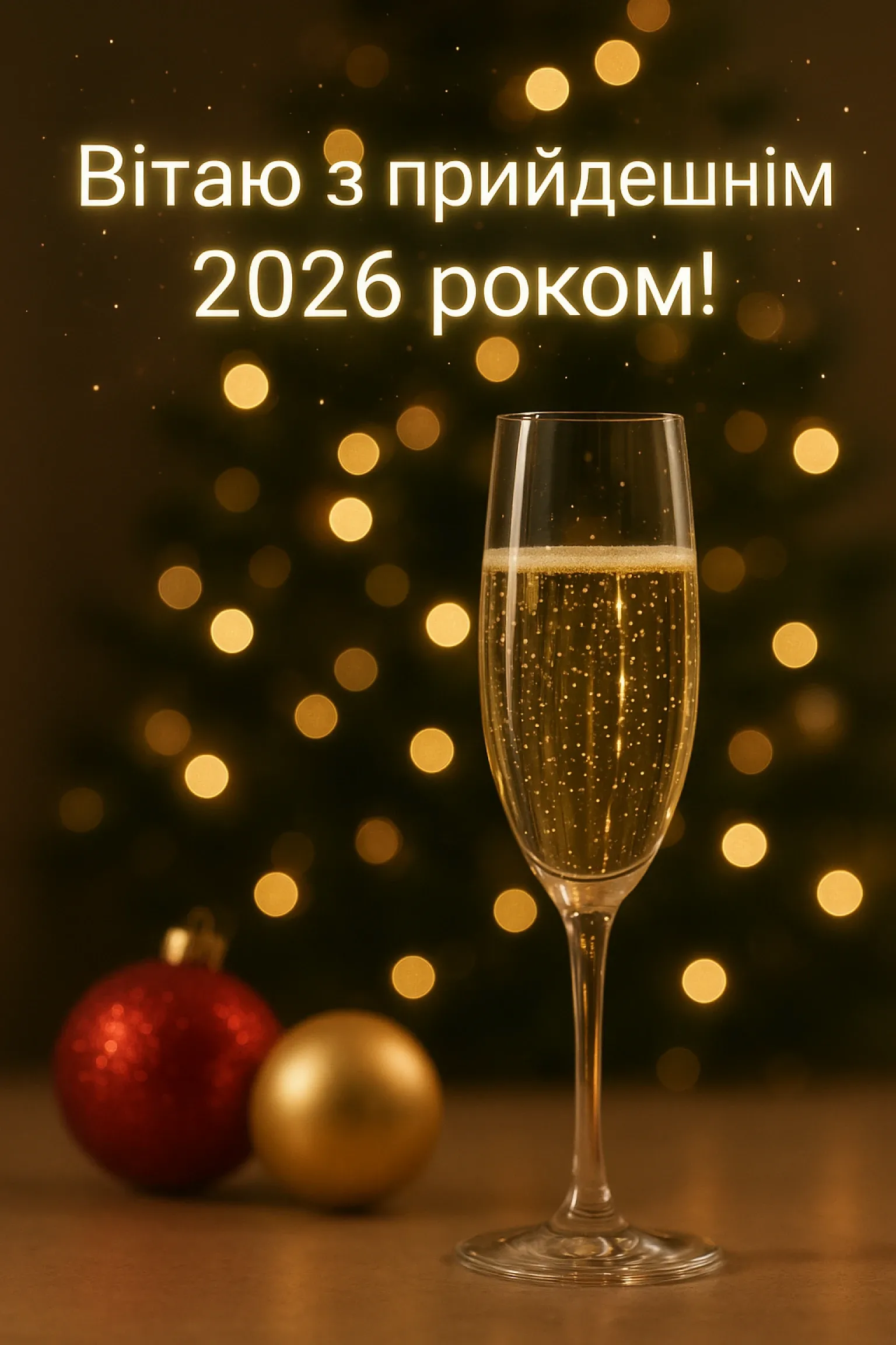 Привітання з прийдешнім новим роком 2026