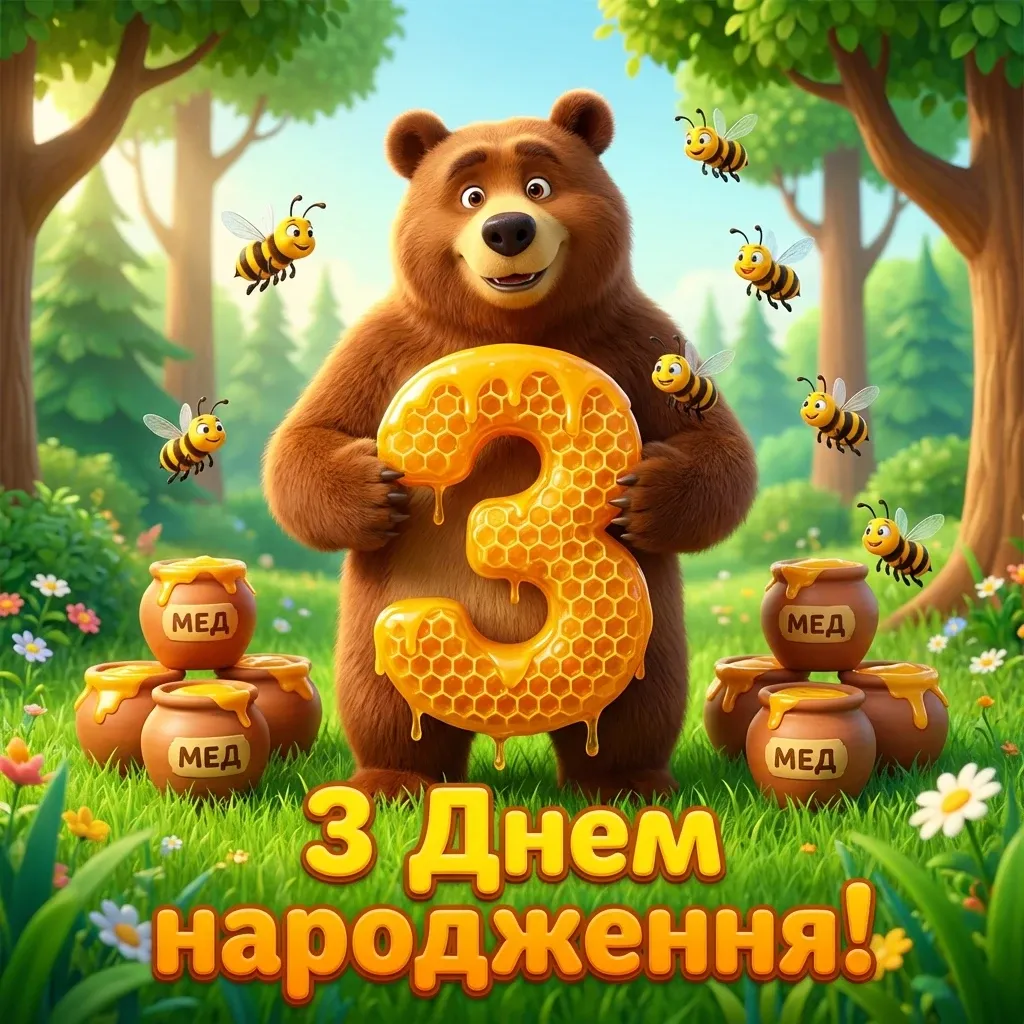 з днем народження 3 роки хлопчику
