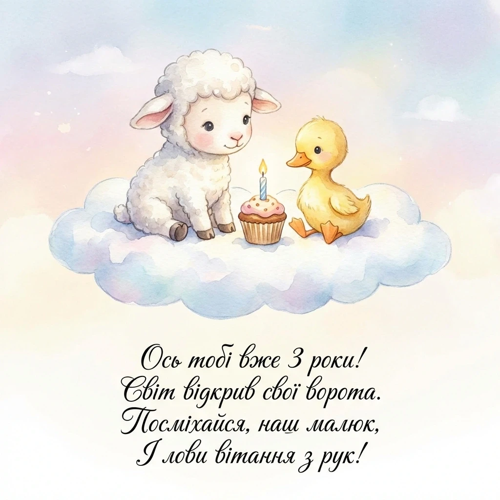 з днем народження 3 роки хлопчику
