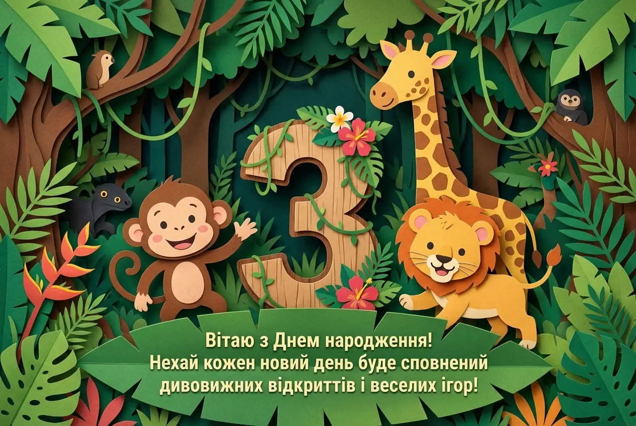 з днем народження 3 роки хлопчику
