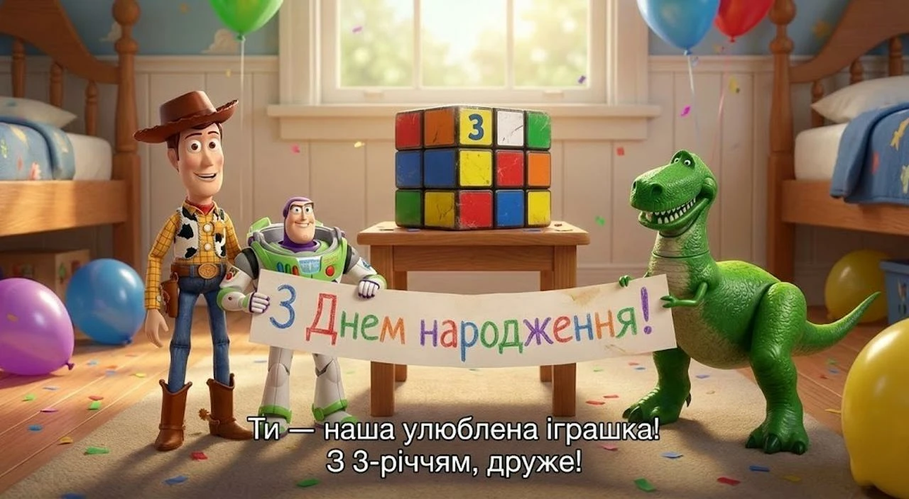 Привітання з днем народження для хлопчика на 3 роки