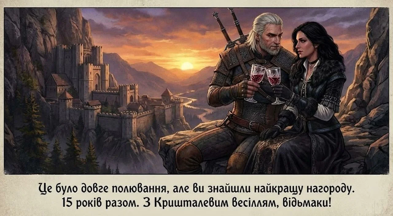 Картинки з привітаннями на кришталеве весілля 15 років