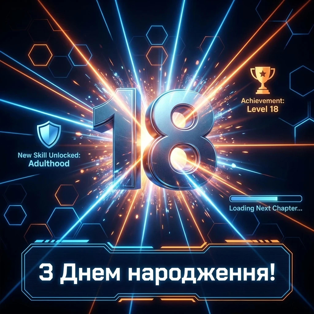 з днем народження 18 років хлопцю