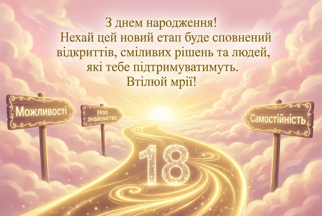 з днем народження 18 років хлопцю