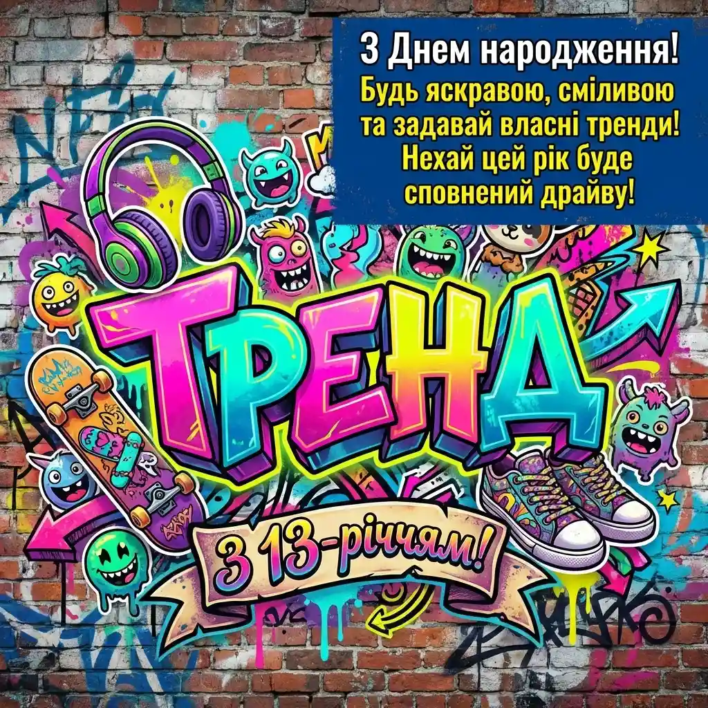 з днем народження 13 років дівчинці