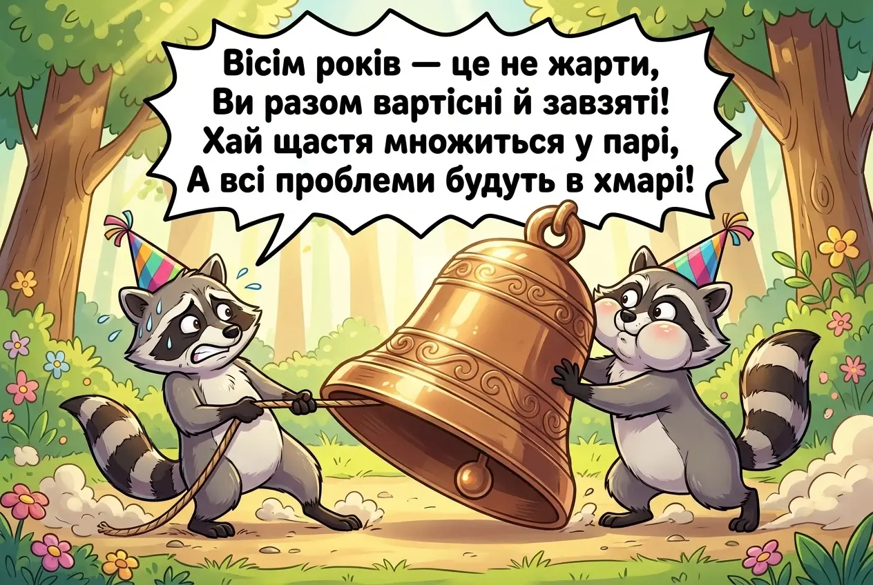 привітання з днем весілля 8 років