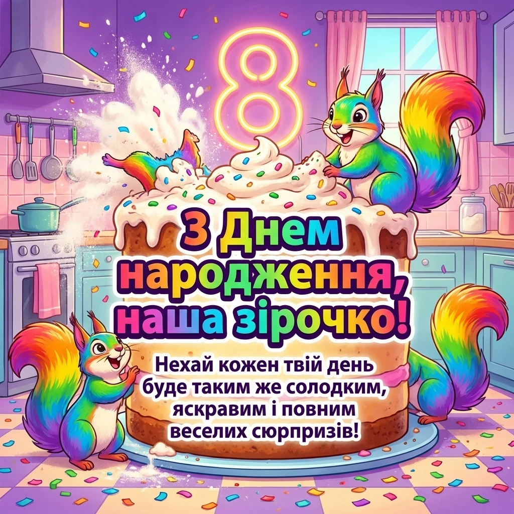з днем народження донечки 8 років