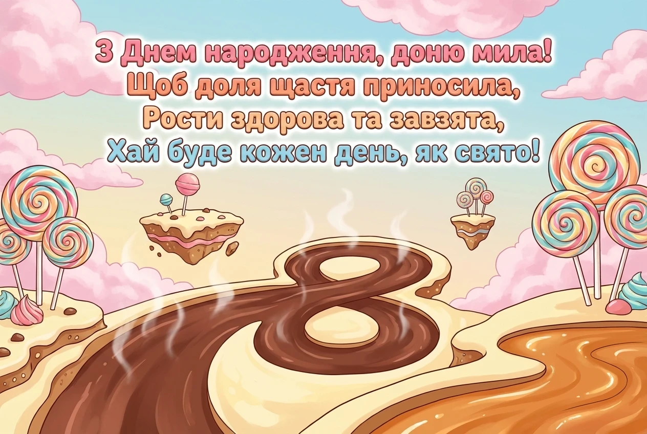 з днем народження донечки 8 років
