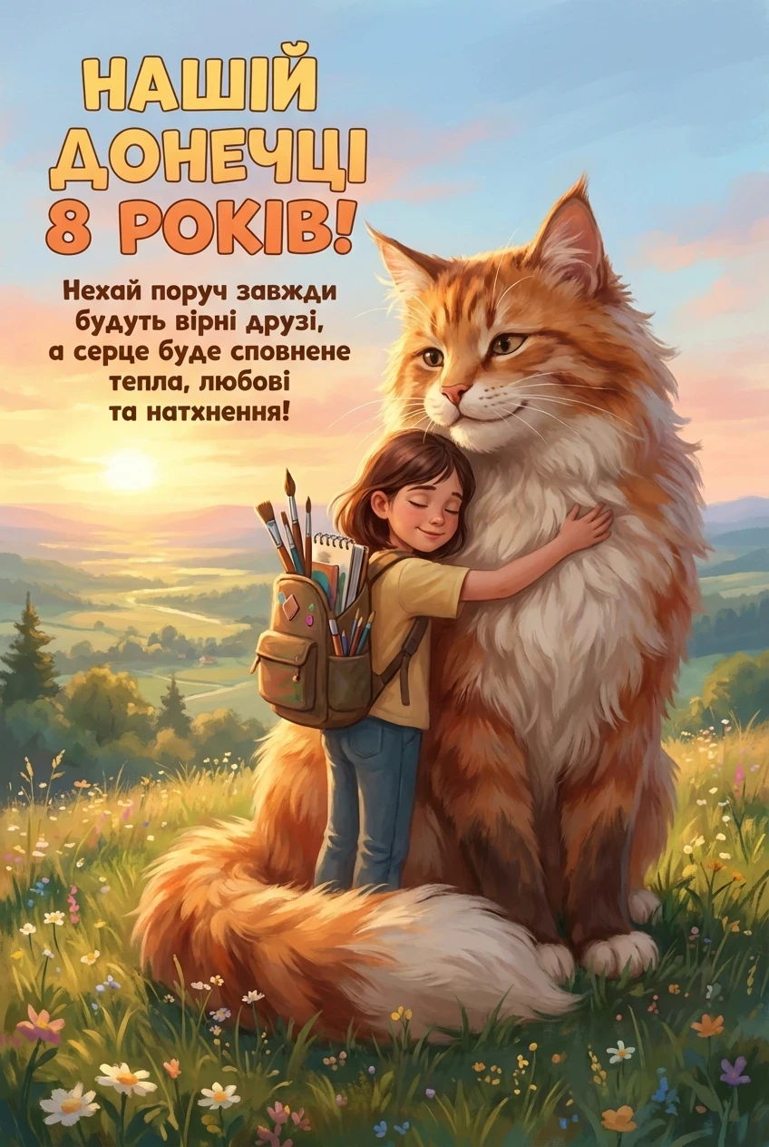 з днем народження донечки 8 років