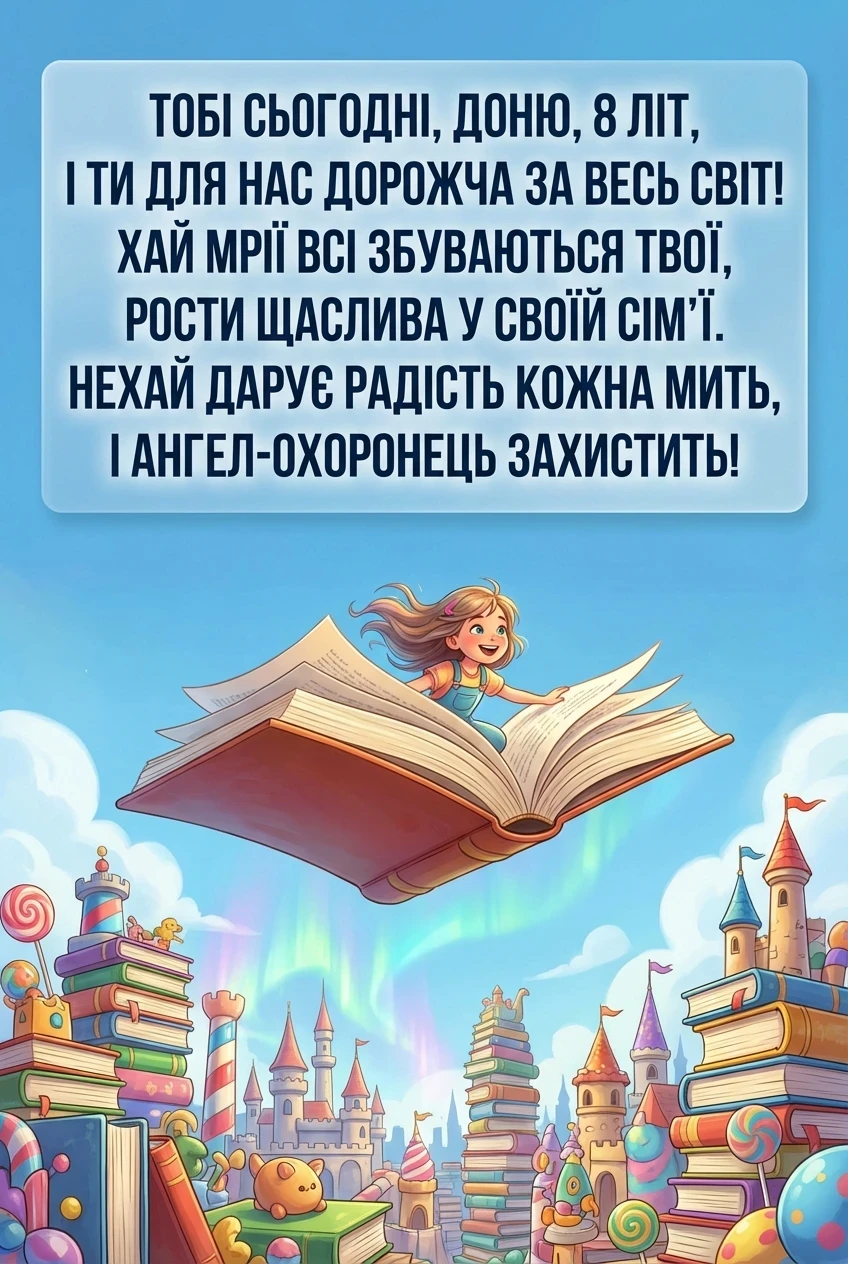 з днем народження донечки 8 років