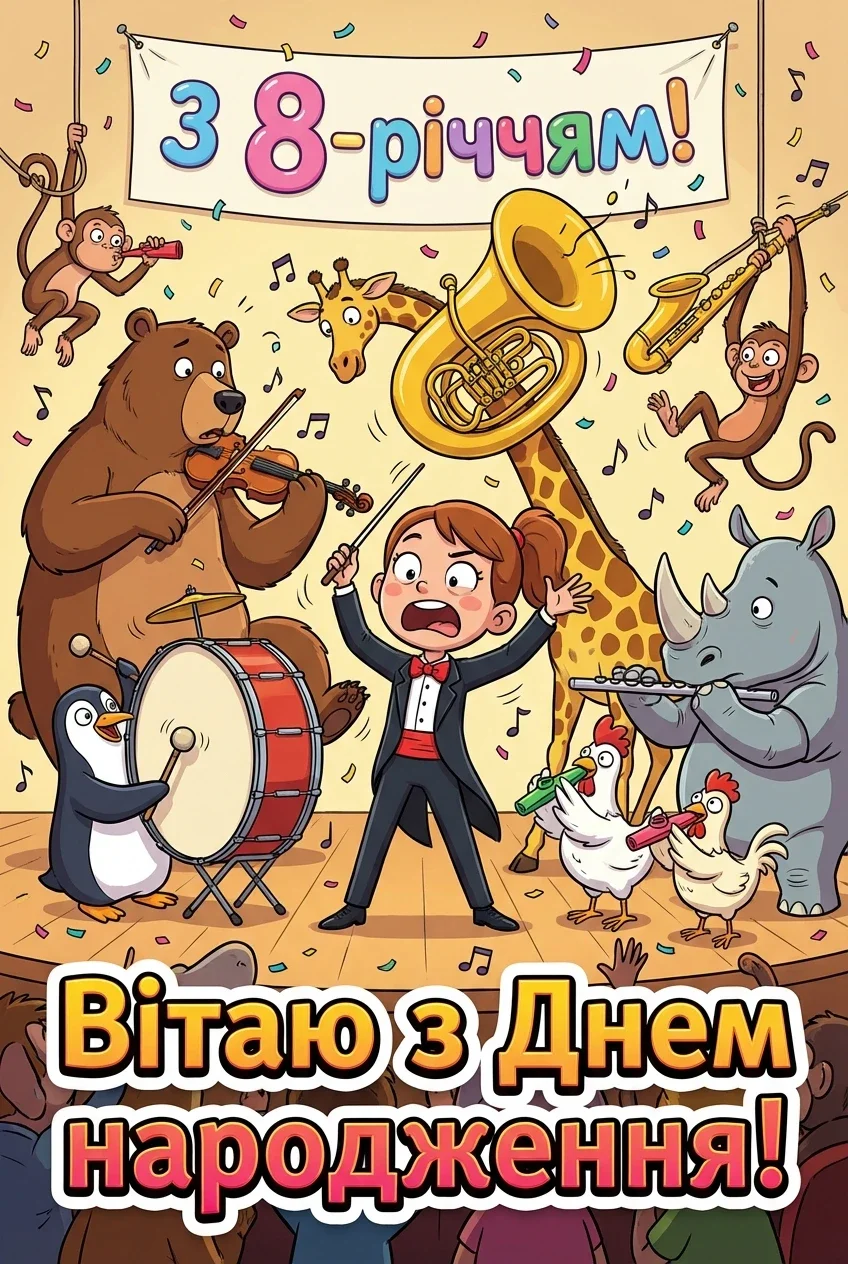з днем народження донечки 8 років