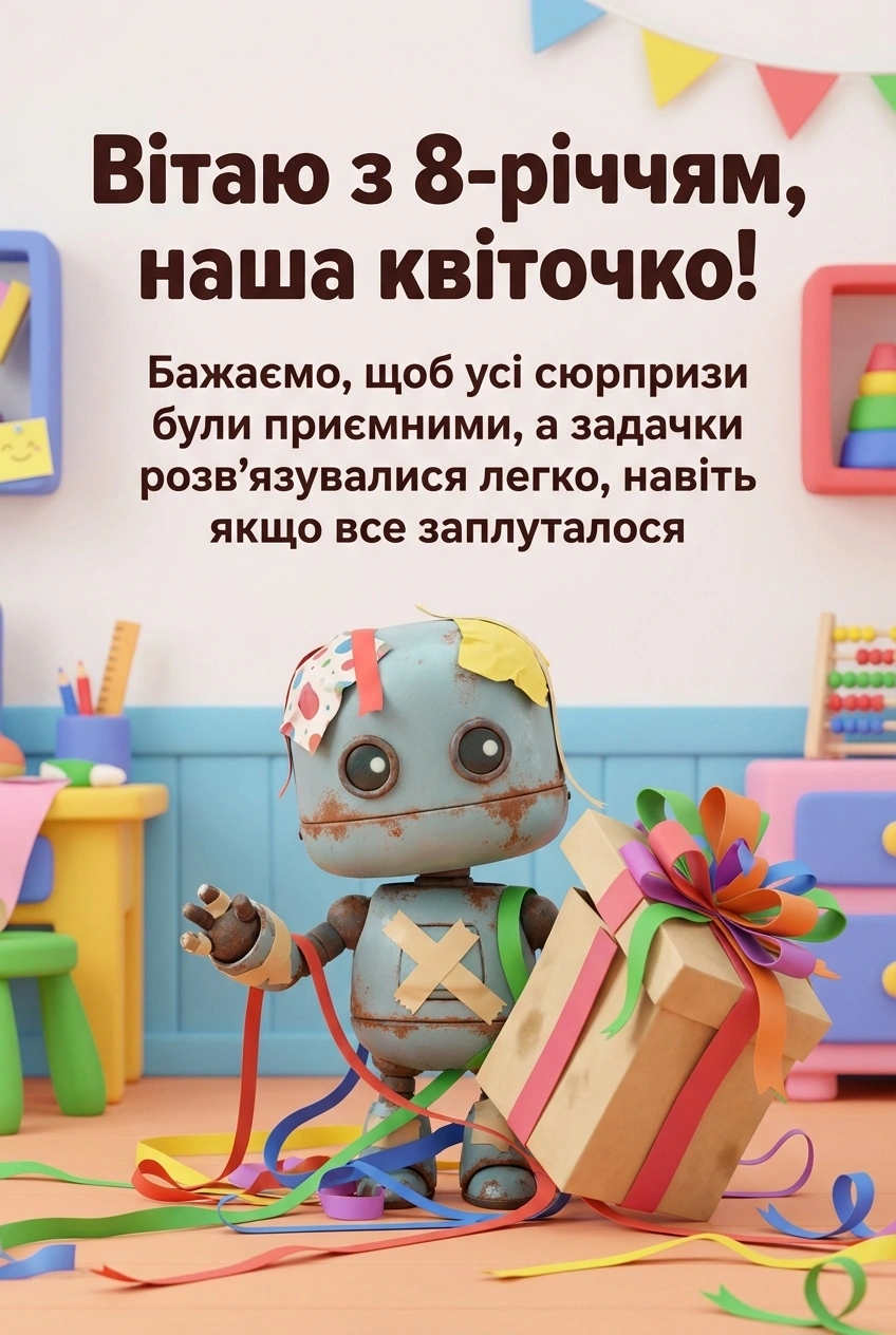 з днем народження донечки 8 років
