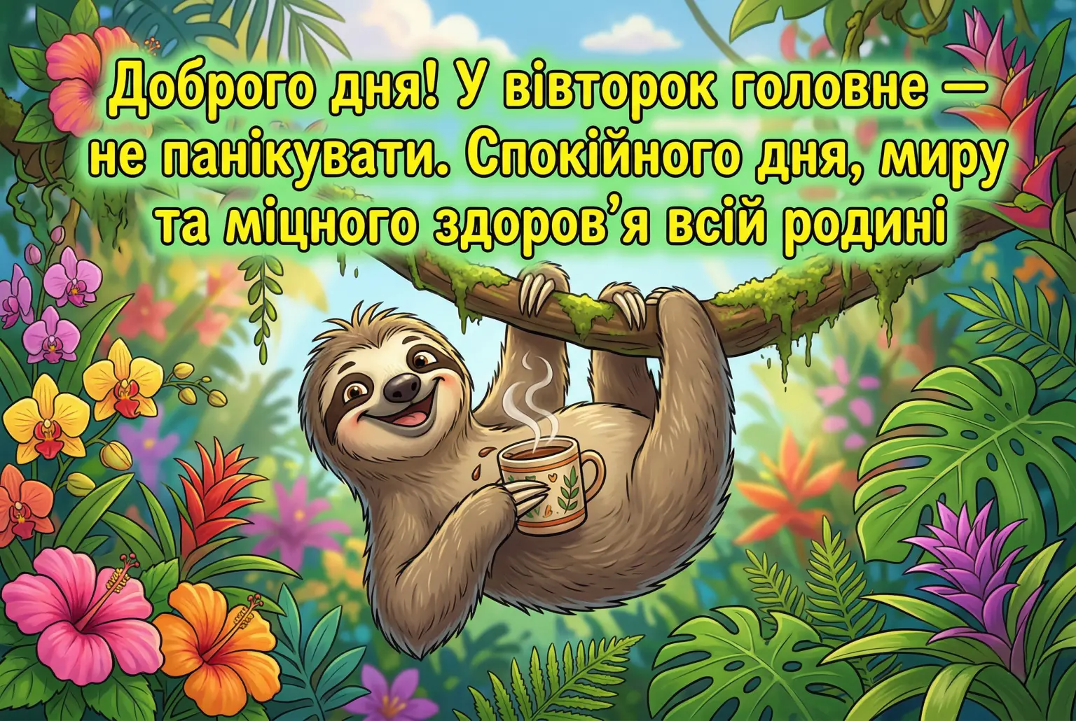Доброго дня вівторка: найкращі побажання та душевні листівки для гарного настрою
