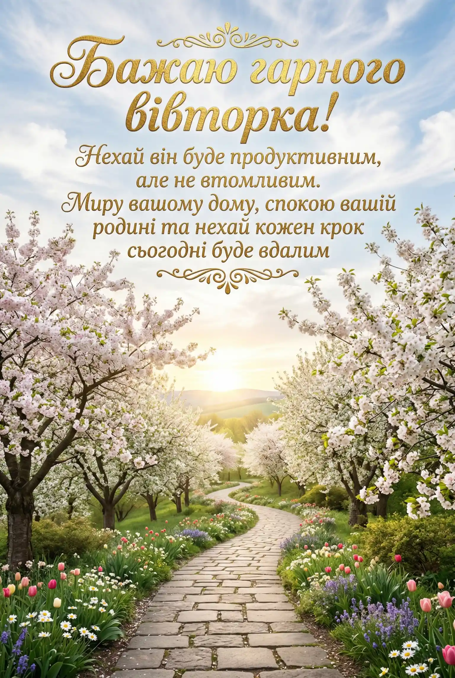 Доброго дня вівторка: найкращі побажання та душевні листівки для гарного настрою