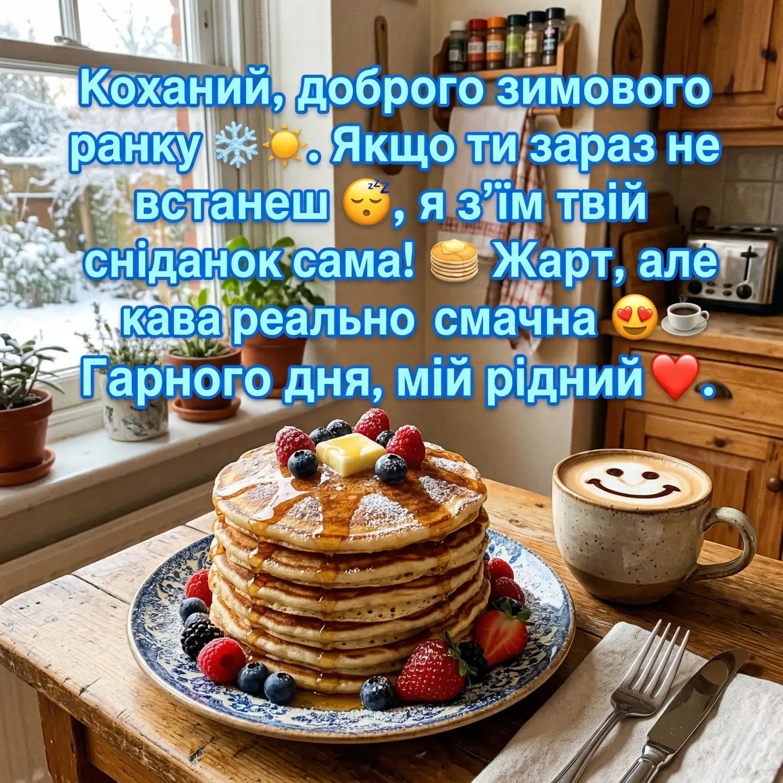 Доброго зимового ранку, коханий: найкращі картинки та душевні листівки для гарного настрою