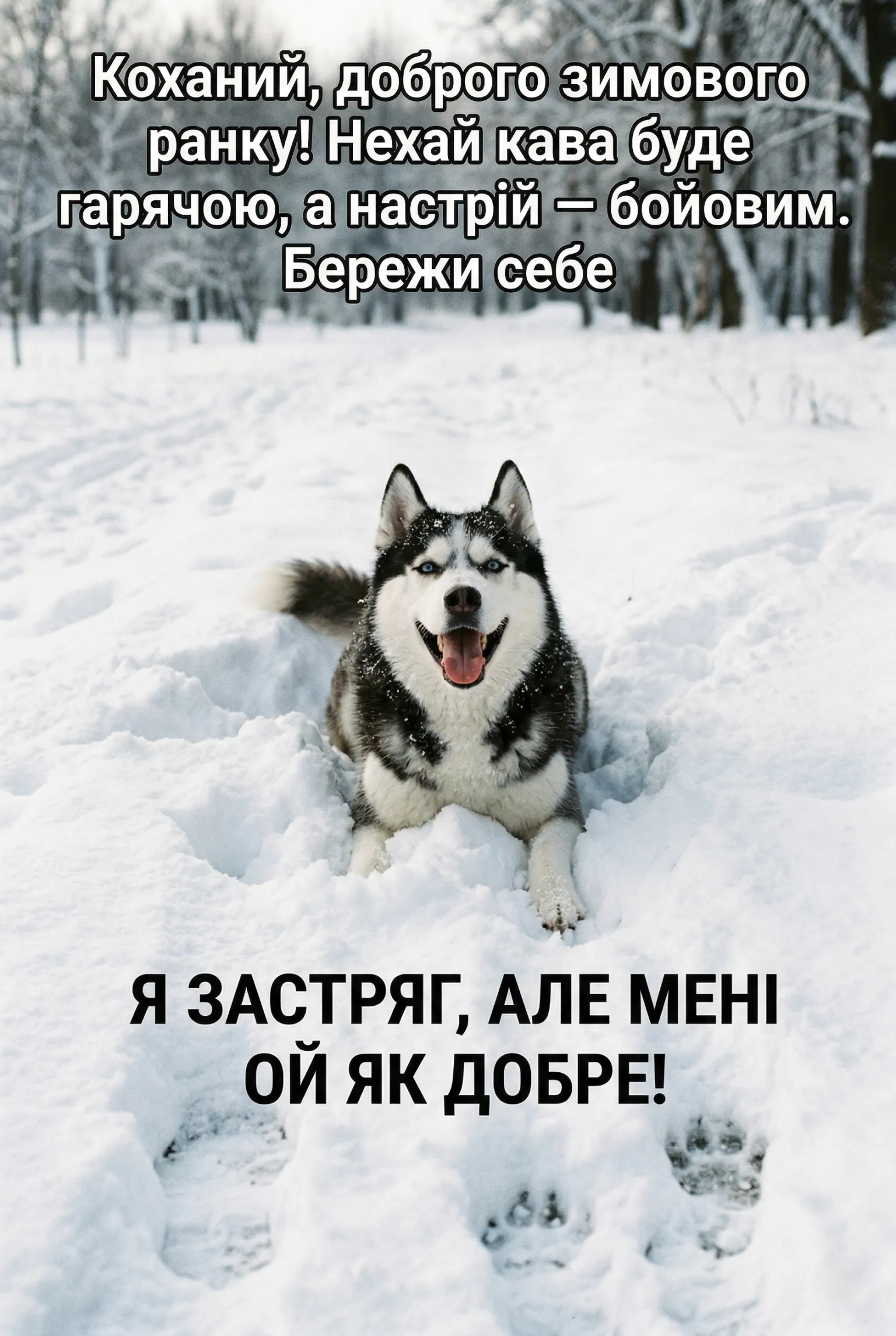 Доброго зимового ранку, коханий: найкращі картинки та душевні листівки для гарного настрою