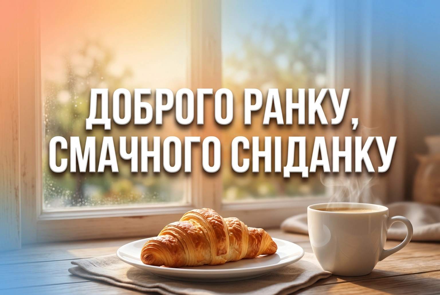 Доброго ранку, смачного сніданку: душевні побажання та красиві листівки для гарного початку дня