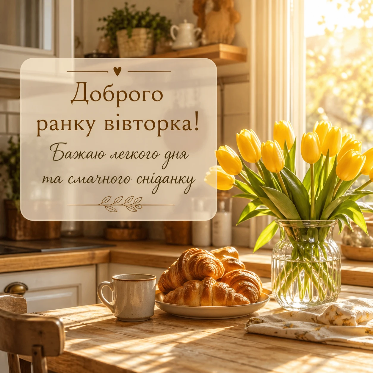 Доброго ранку вівторка: душевні картинки та найкращі побажання для гарного настрою
