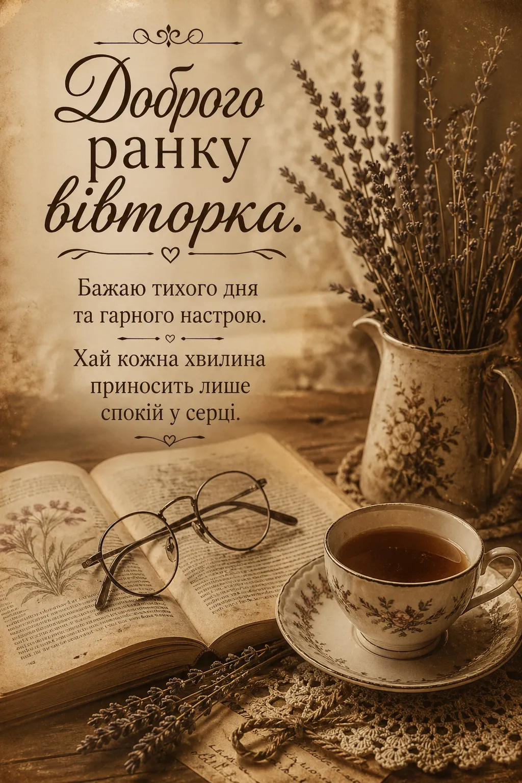 Доброго ранку вівторка: душевні картинки та найкращі побажання для гарного настрою