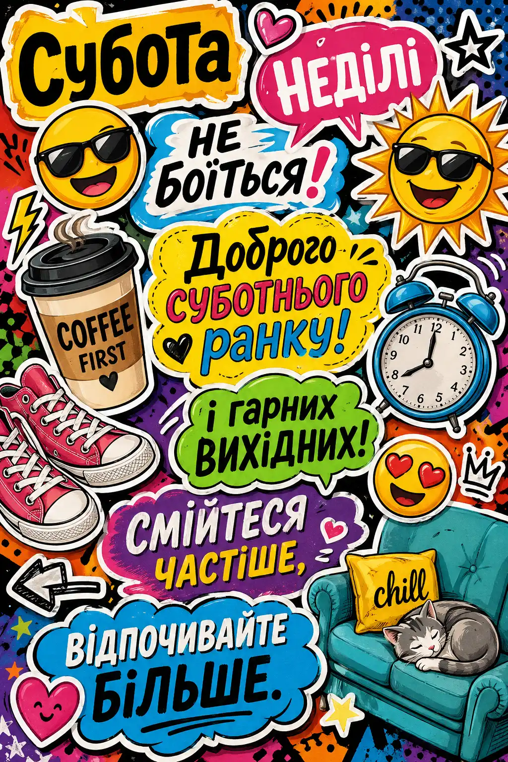 Доброго суботнього ранку і гарних вихідних: душевні картинки та щирі вітання