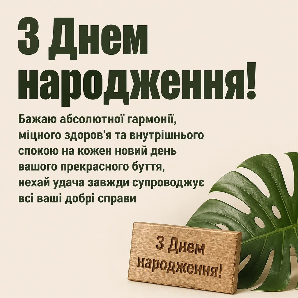привітання з днем народження українською