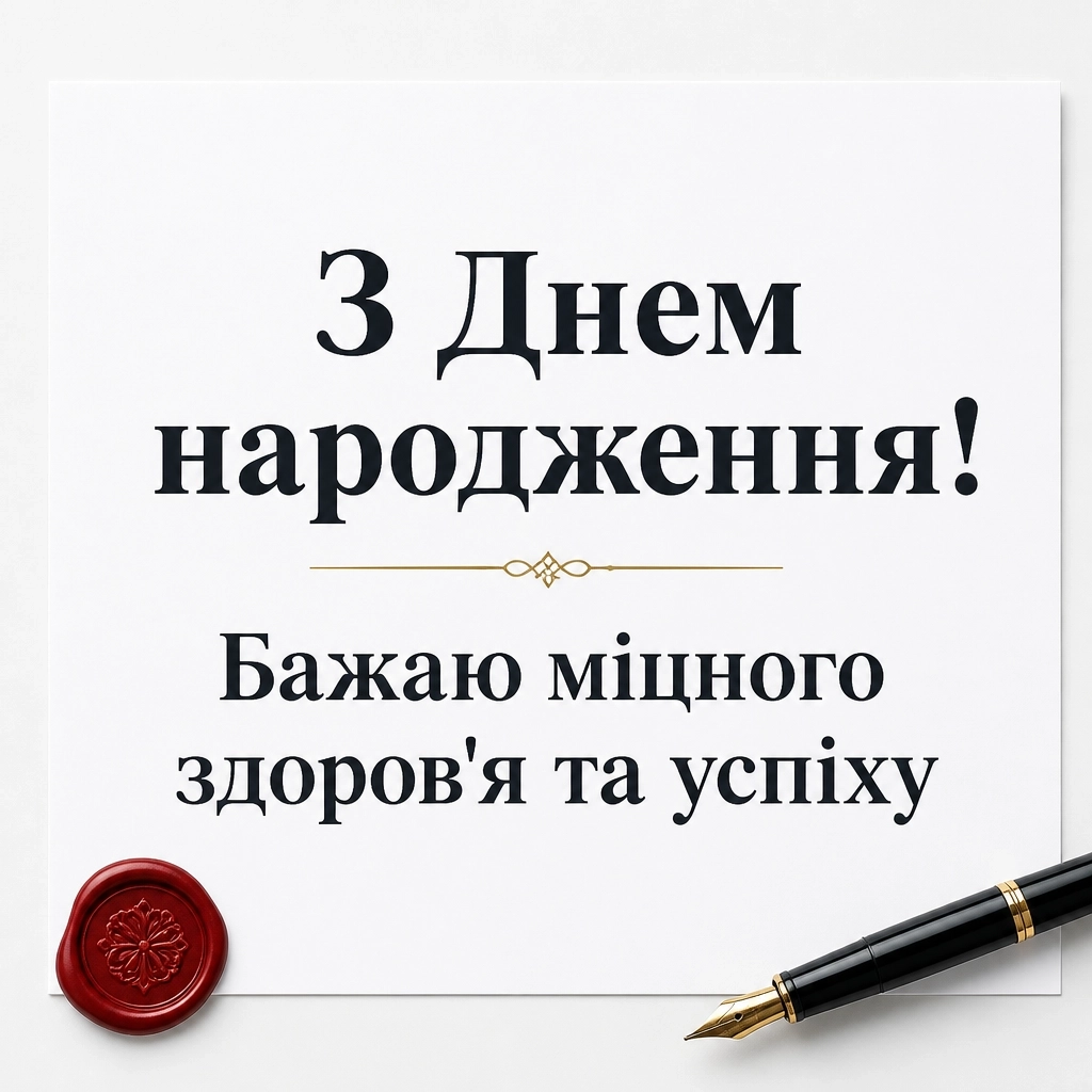 привітання з днем народження українською