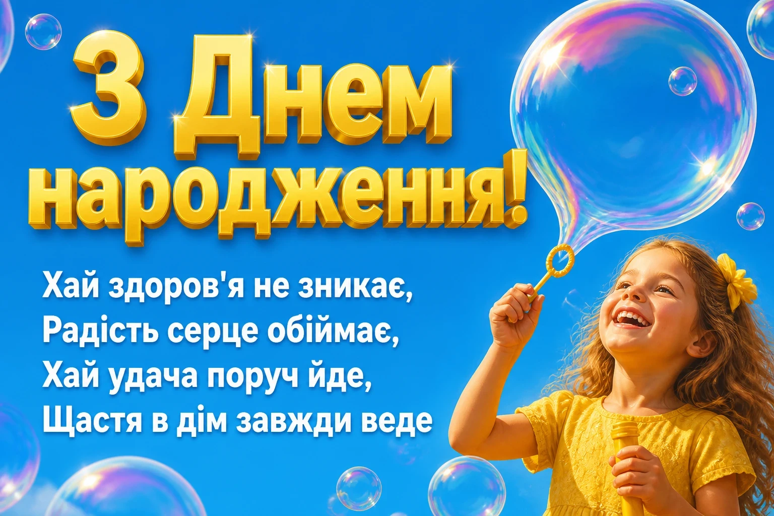 привітання з днем народження українською