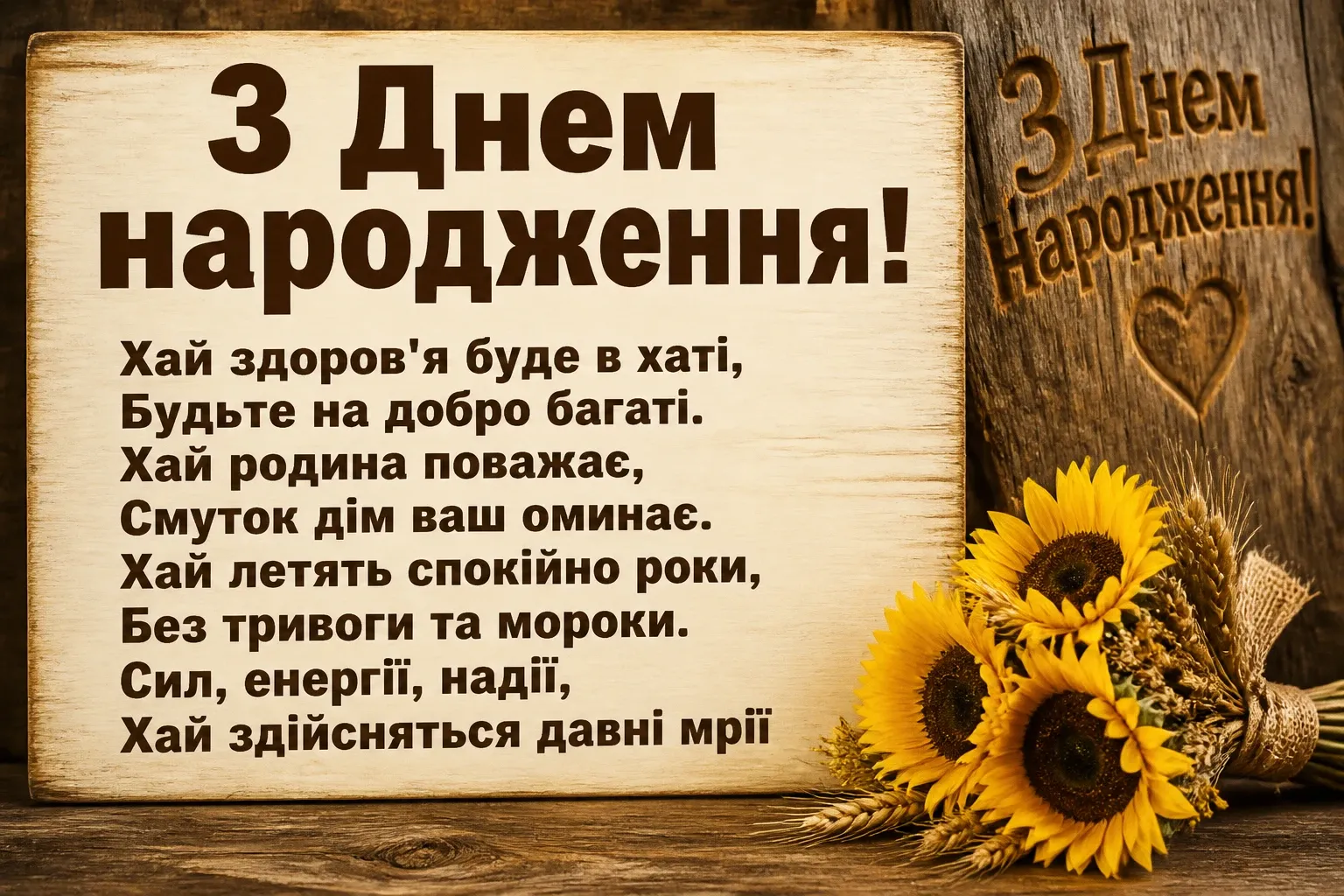 привітання з днем народження українською
