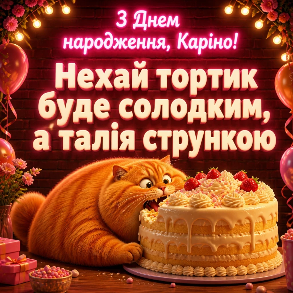 каріна з днем народження