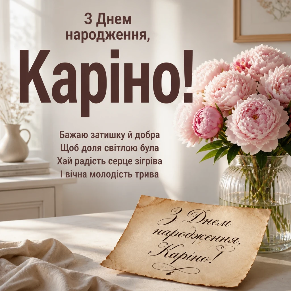 каріна з днем народження