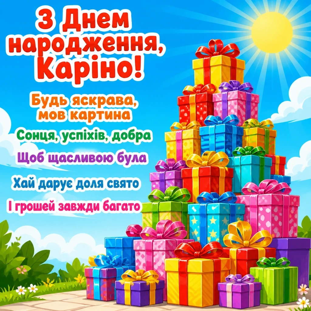 каріна з днем народження