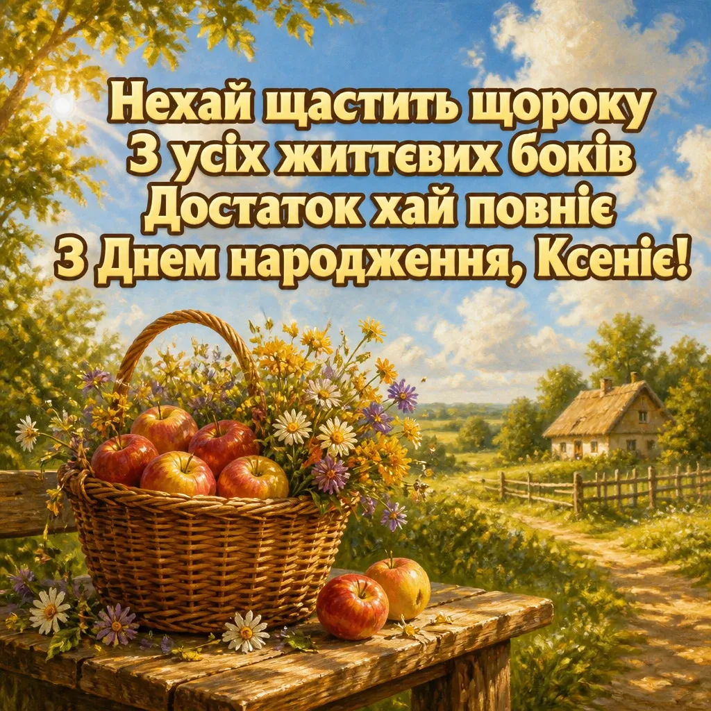 з днем народження ксенія