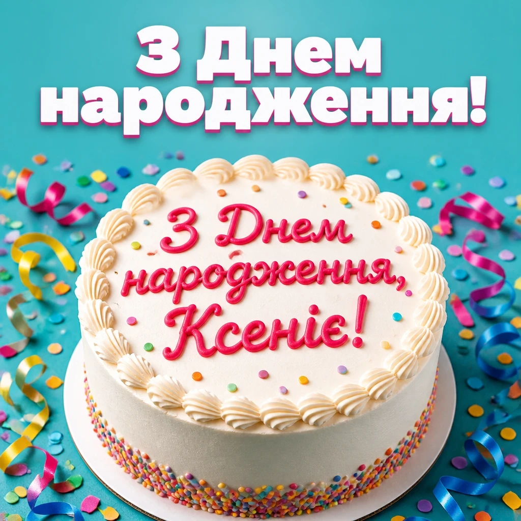 з днем народження ксенія