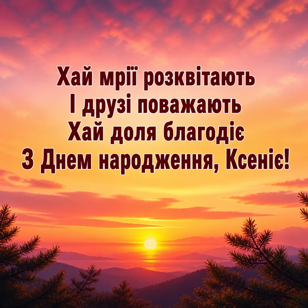 з днем народження ксенія
