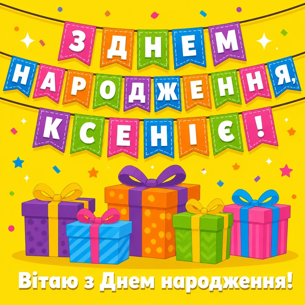з днем народження ксенія
