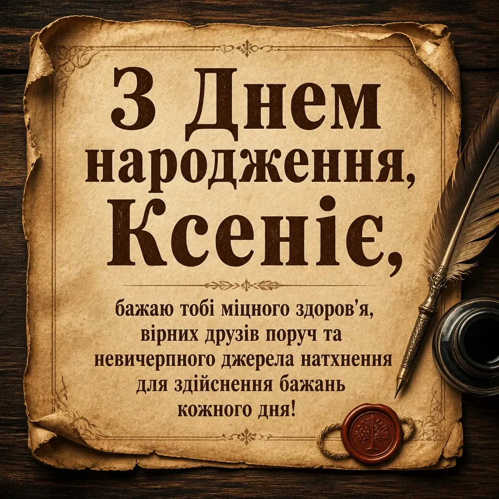 з днем народження ксенія