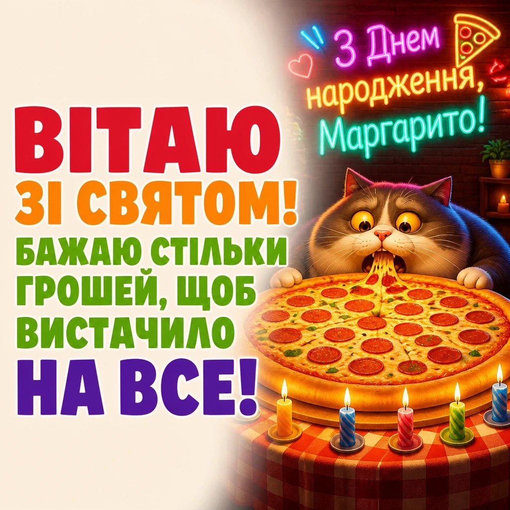 з днем народження маргарита