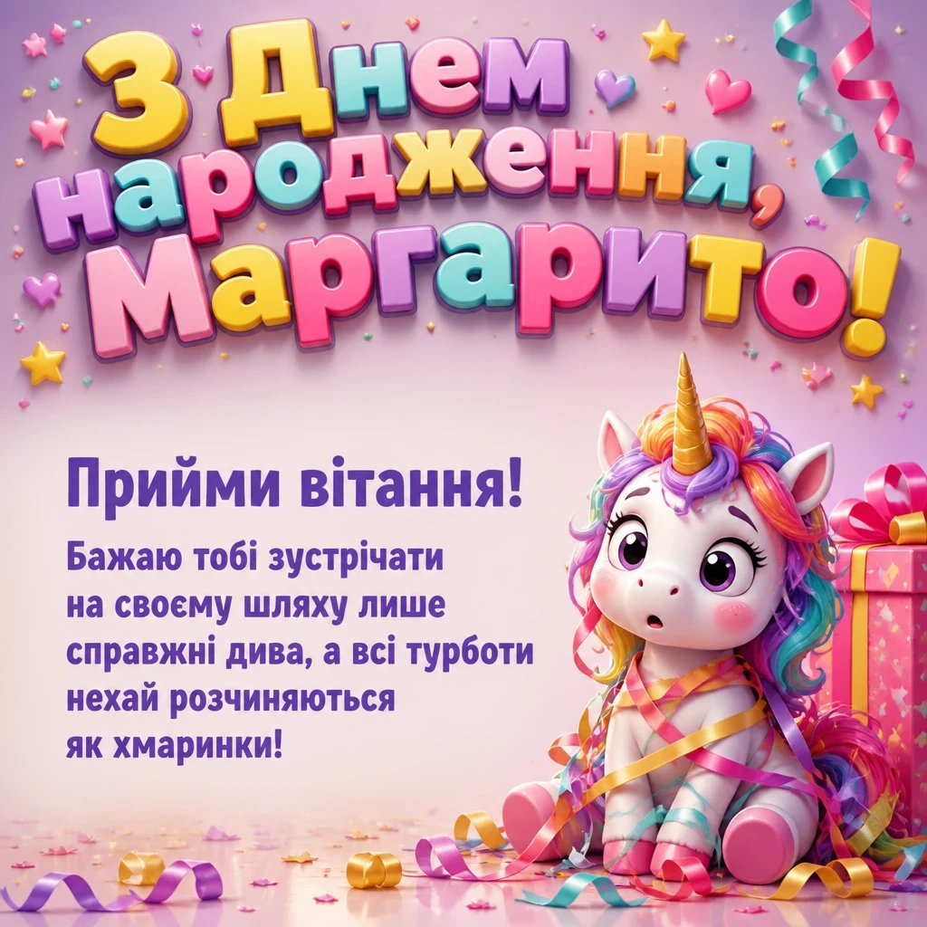 з днем народження маргарита