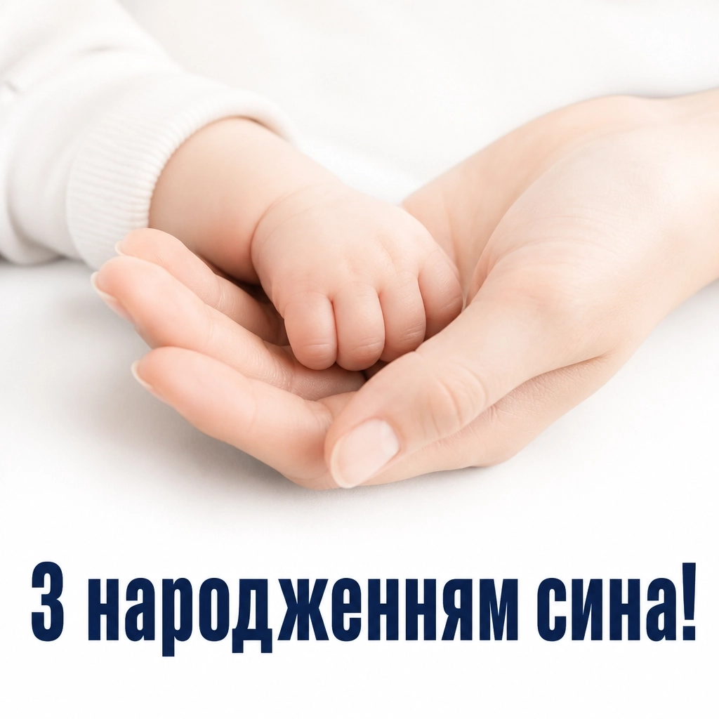 привітання з новонародженим сином