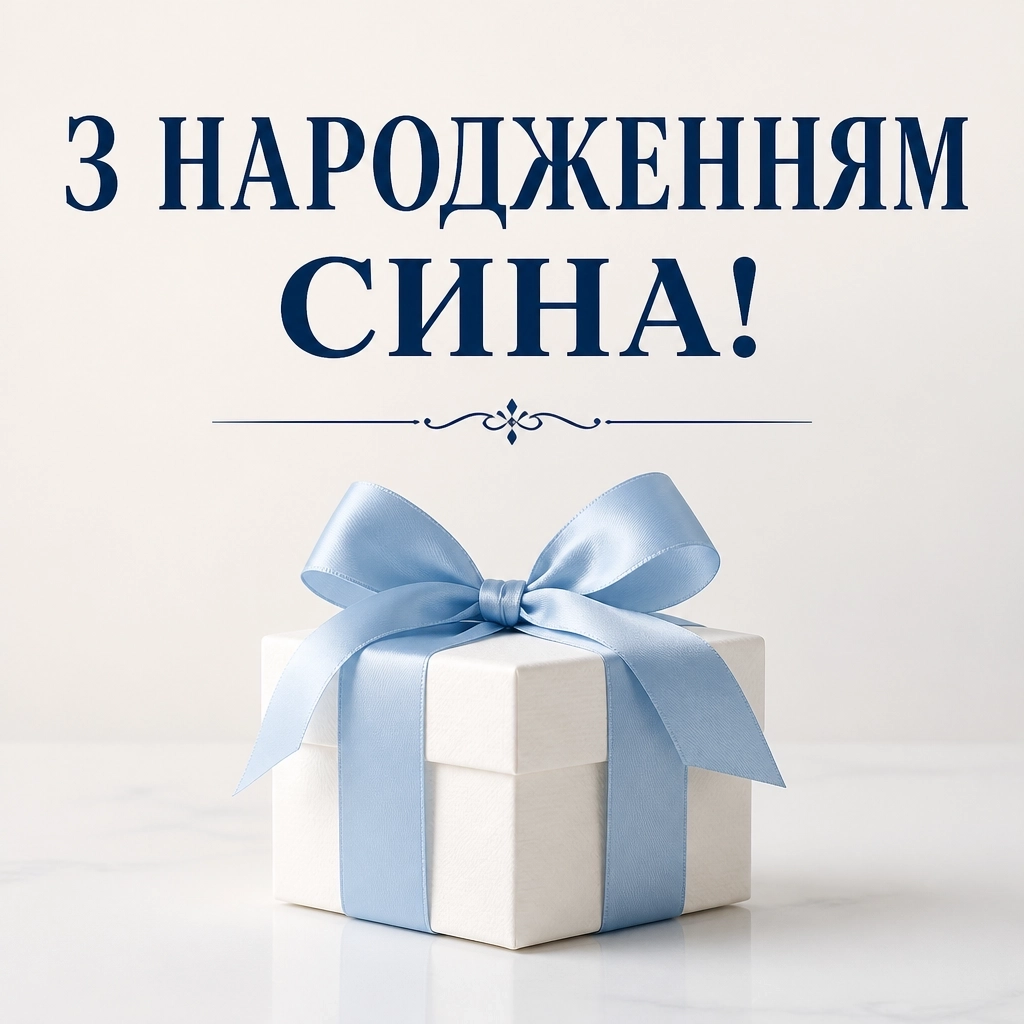 привітання з новонародженим сином
