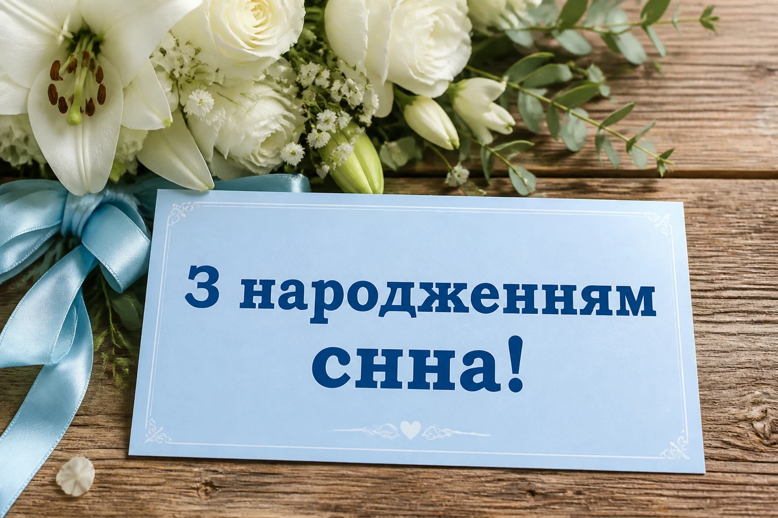 привітання з новонародженим сином