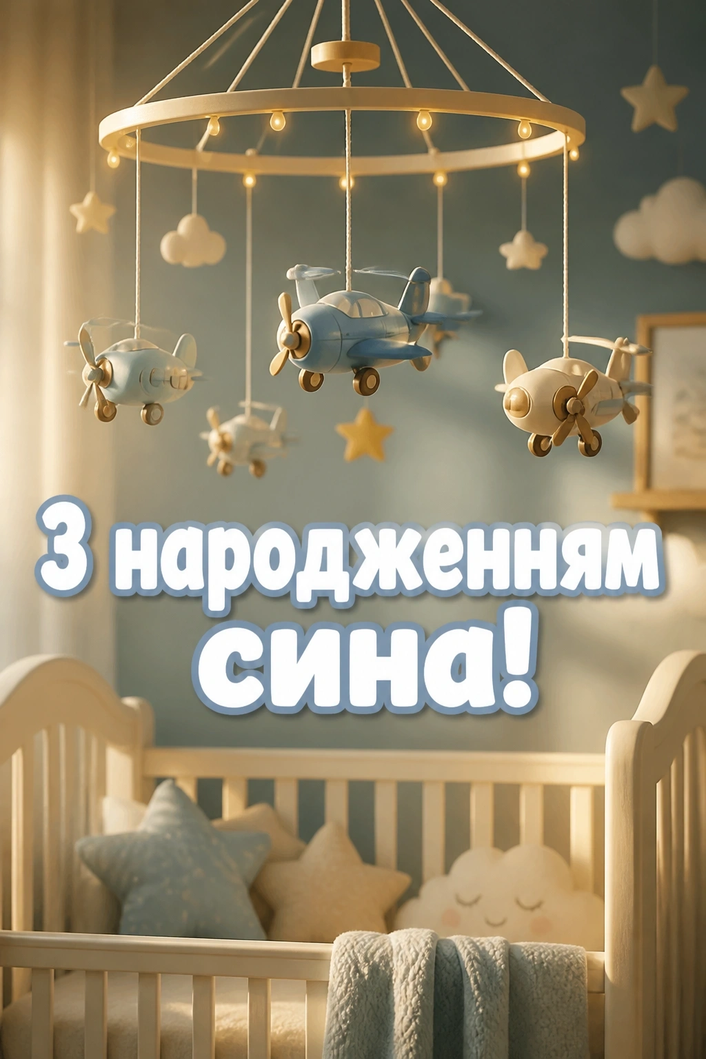 привітання з новонародженим сином