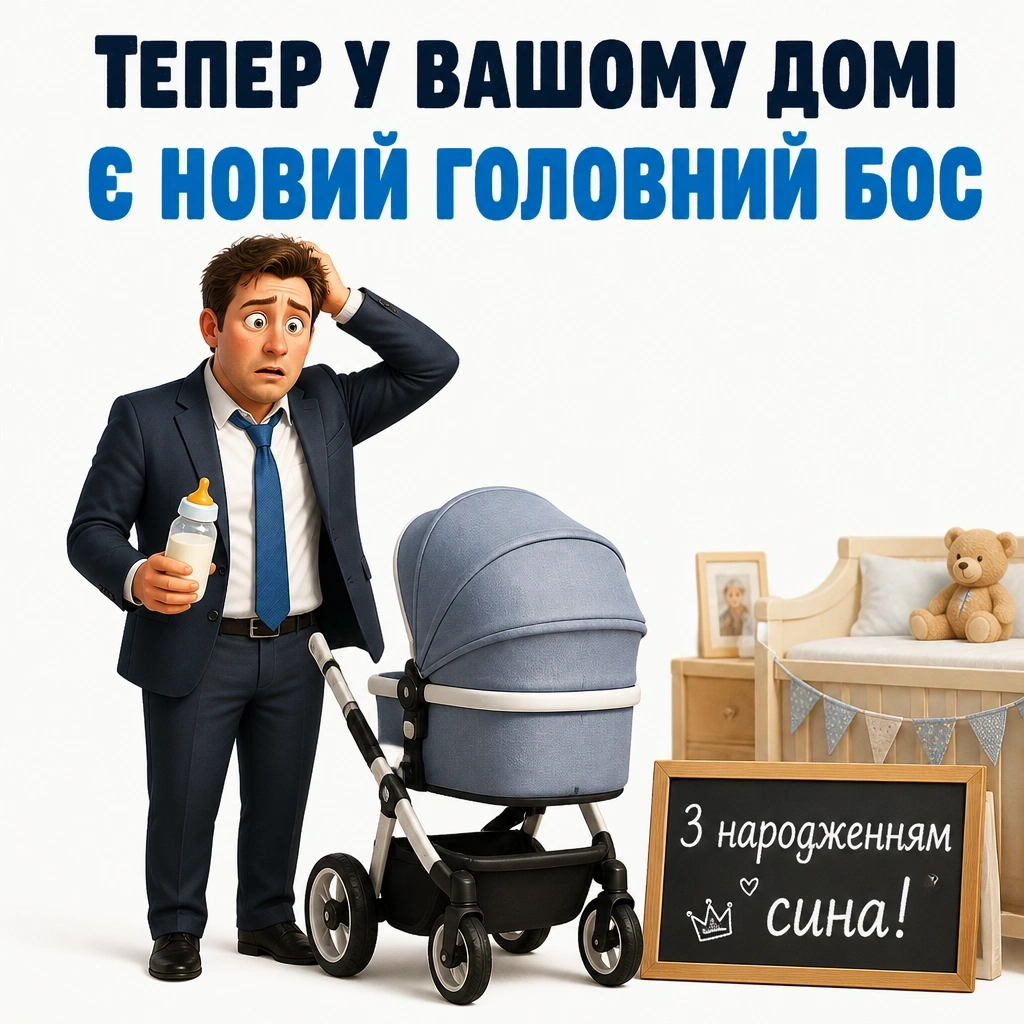 привітання з новонародженим сином
